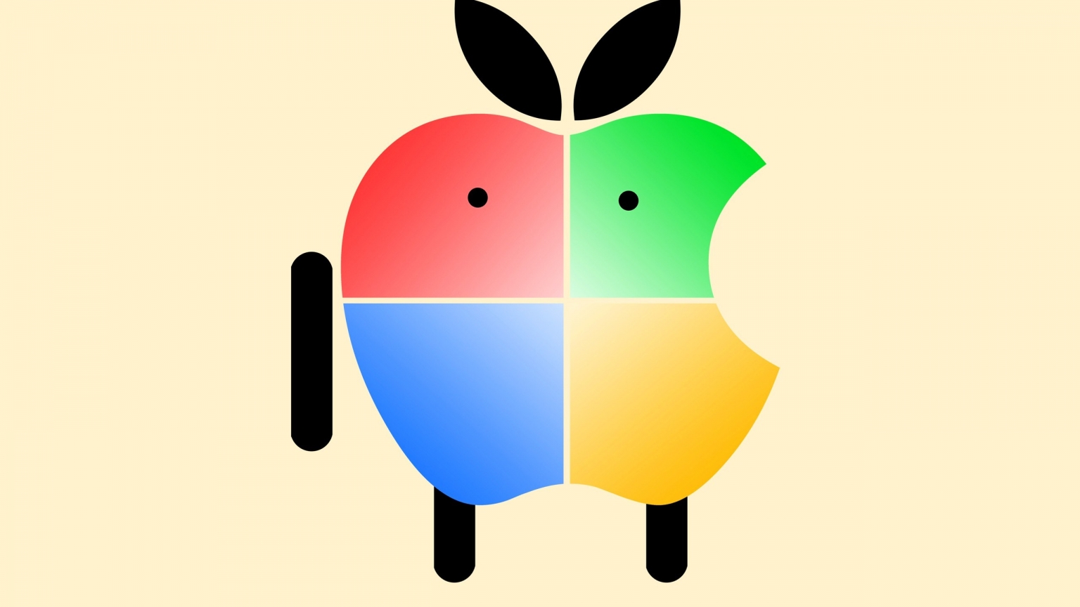 Apple Android Mascot for 1536 x 864 HDTV resolution