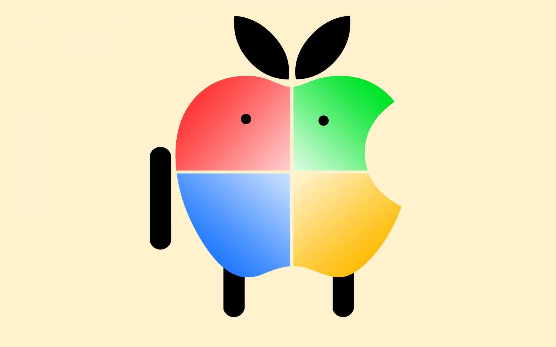 Apple Android Mascot for 1920 x 1200 widescreen resolution