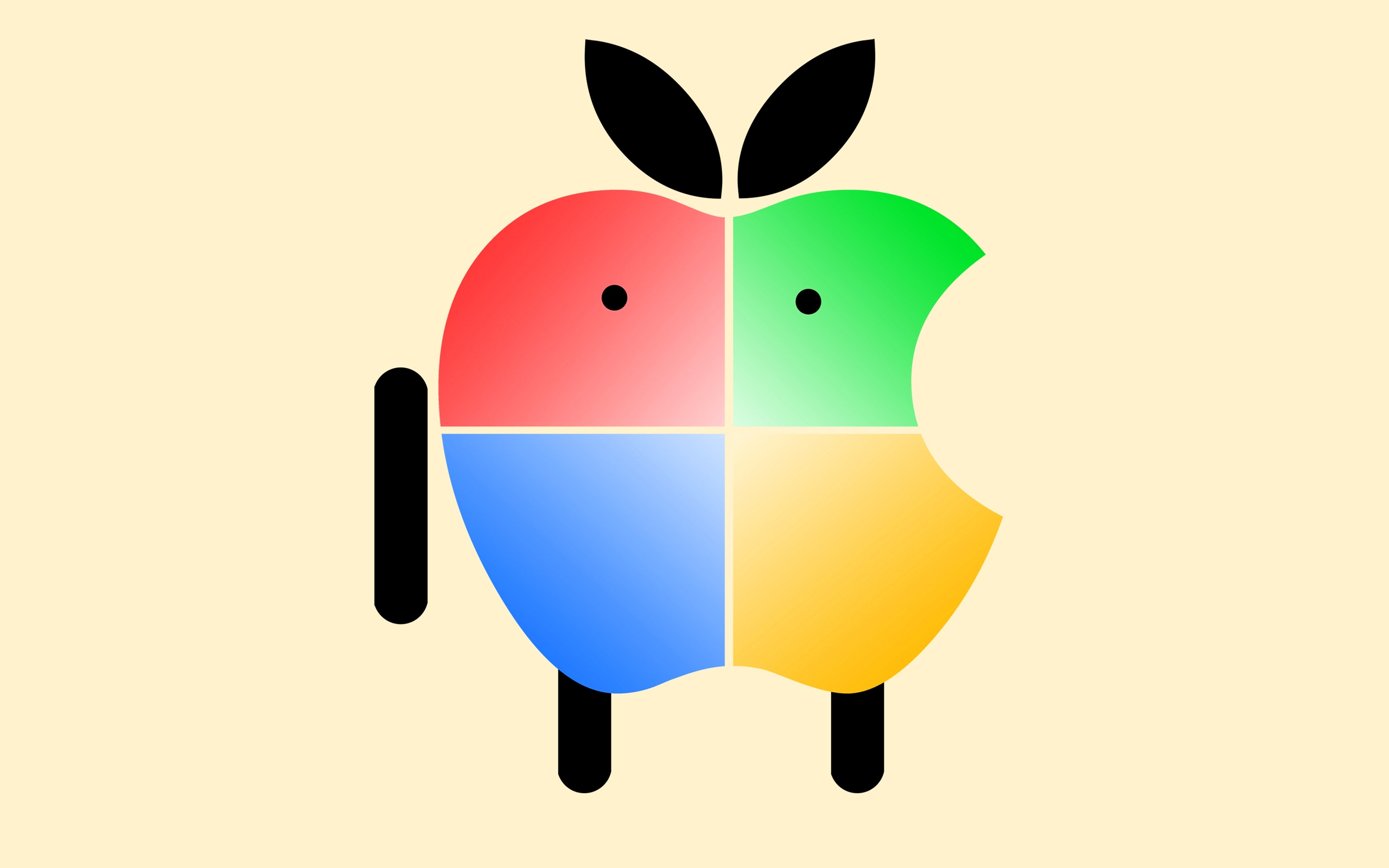 Apple Android Mascot for 2560 x 1600 widescreen resolution