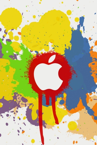 Apple Color Splash Effect for 320 x 480 iPhone resolution