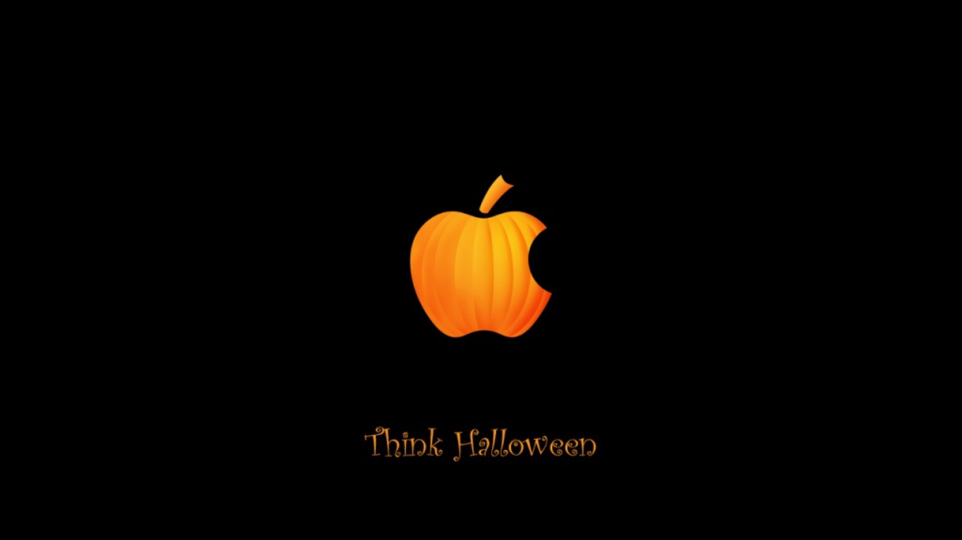 Apple Halloween for 1366 x 768 HDTV resolution