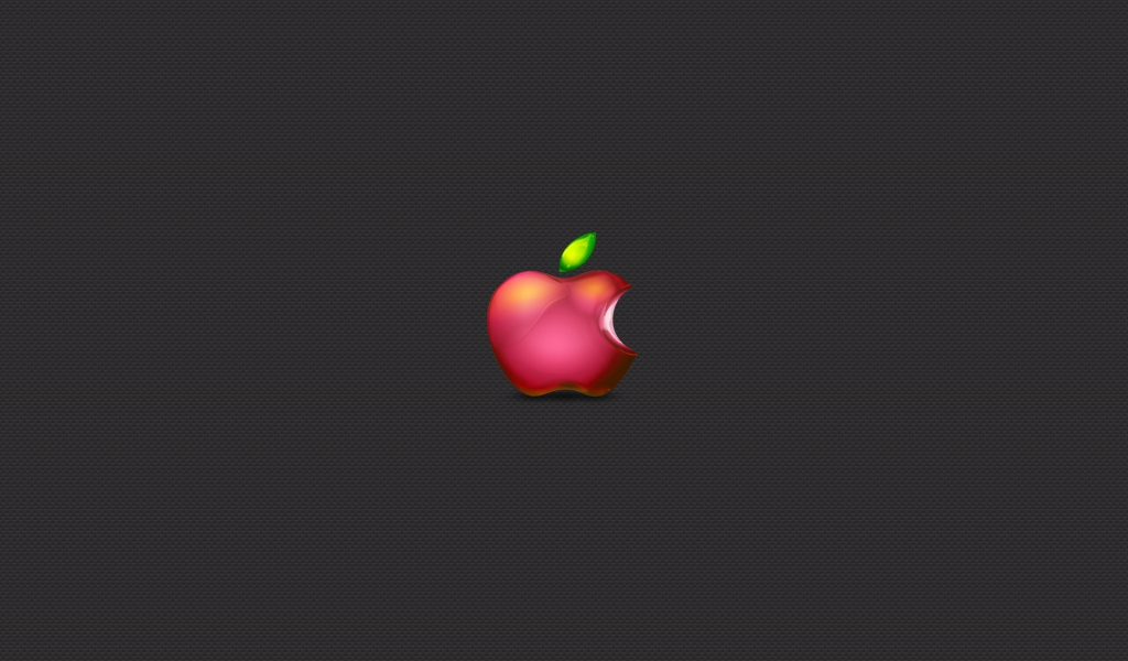 Apple Red Color for 1024 x 600 widescreen resolution