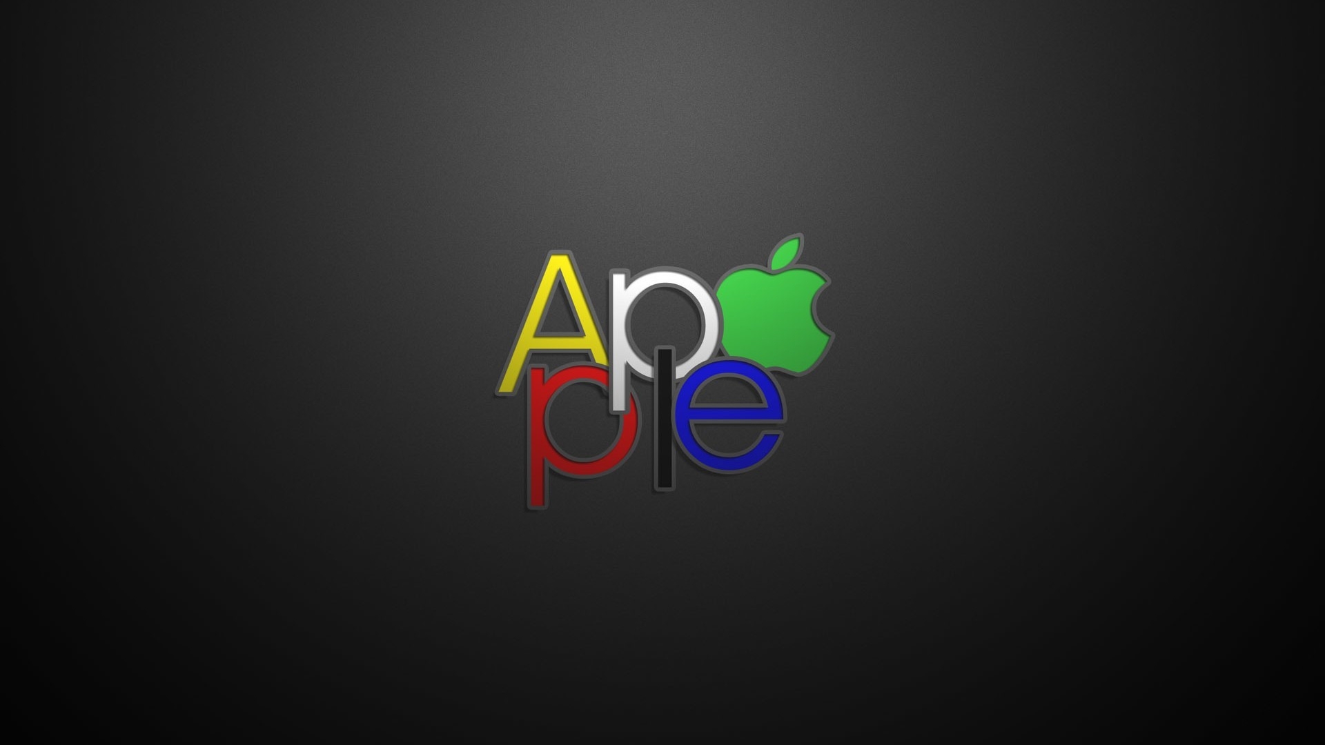 Apple Text Logo for 1920 x 1080 HDTV 1080p resolution