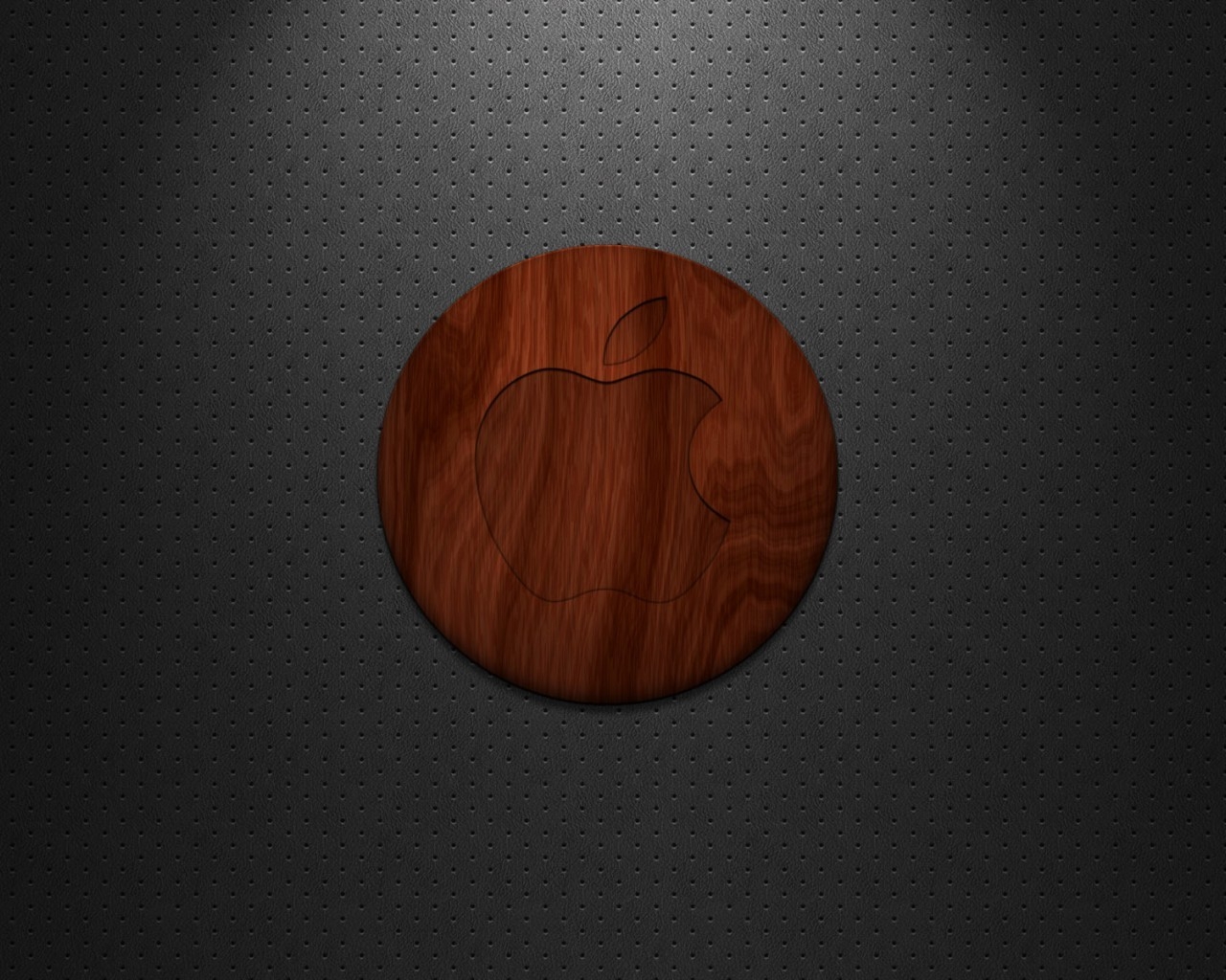 Apple Wood Logo for 1280 x 1024 resolution