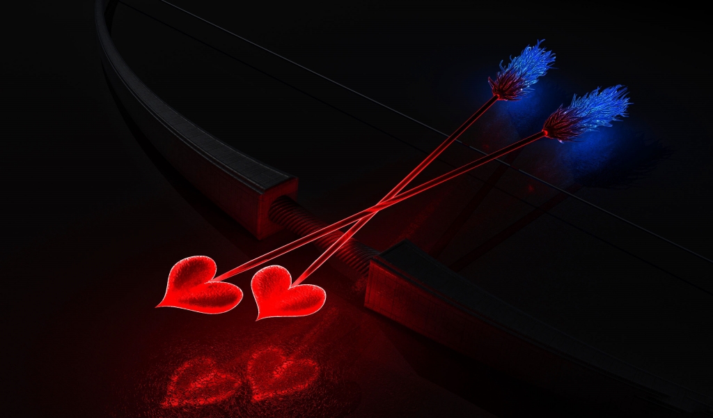 Arc and Arrows Heart for 1024 x 600 widescreen resolution
