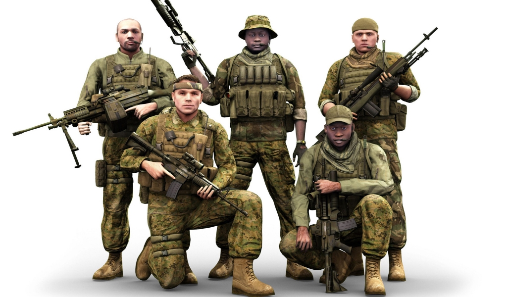 ArmA 2 Characters for 1024 x 600 widescreen resolution