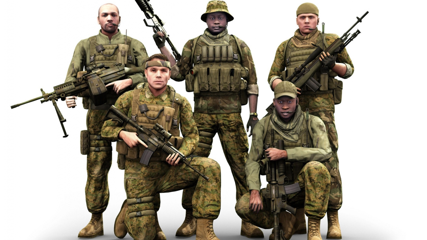 ArmA 2 Characters for 1366 x 768 HDTV resolution