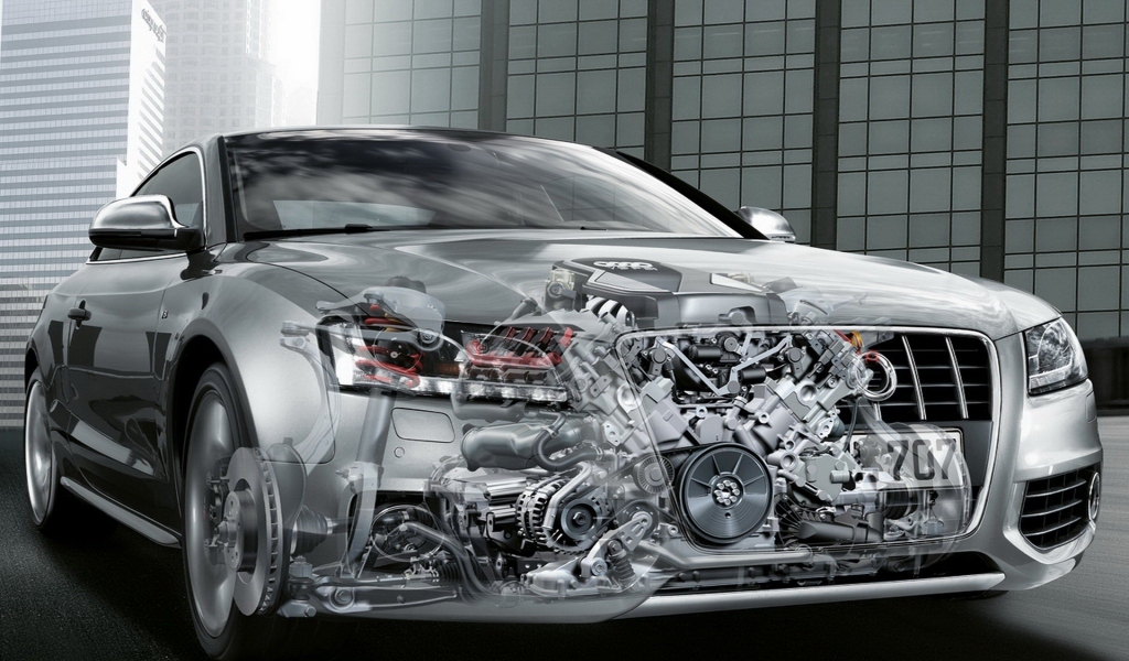 Audi A5 front Angle for 1024 x 600 widescreen resolution