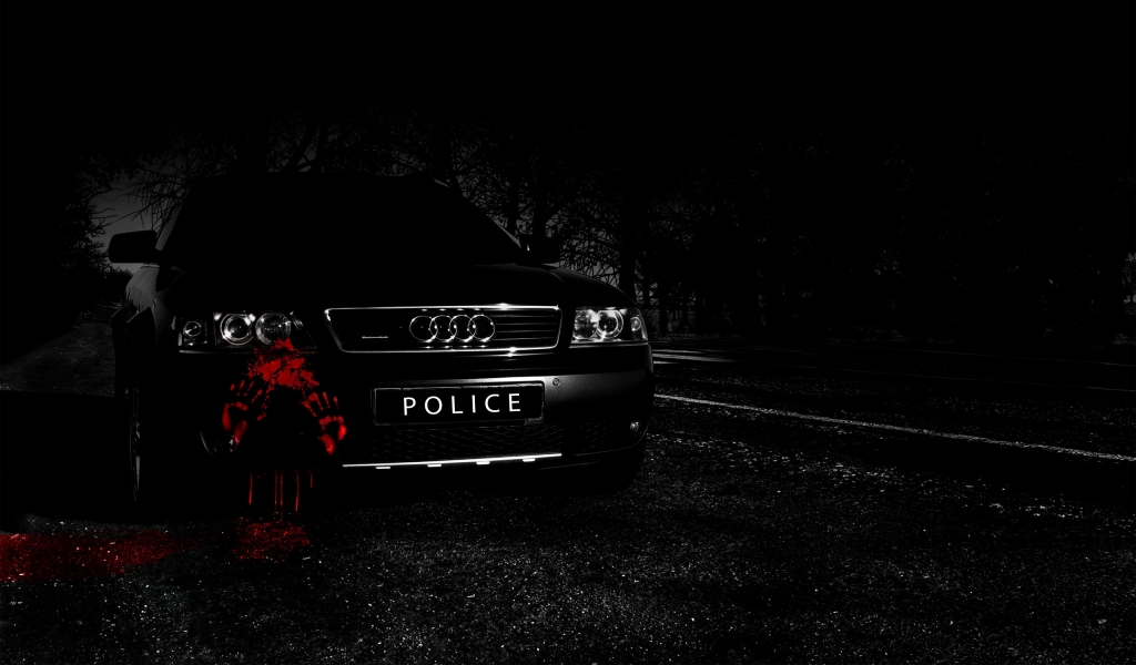 Audi A6 Police Car for 1024 x 600 widescreen resolution