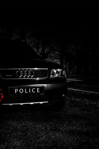 Audi A6 Police Car for 320 x 480 iPhone resolution