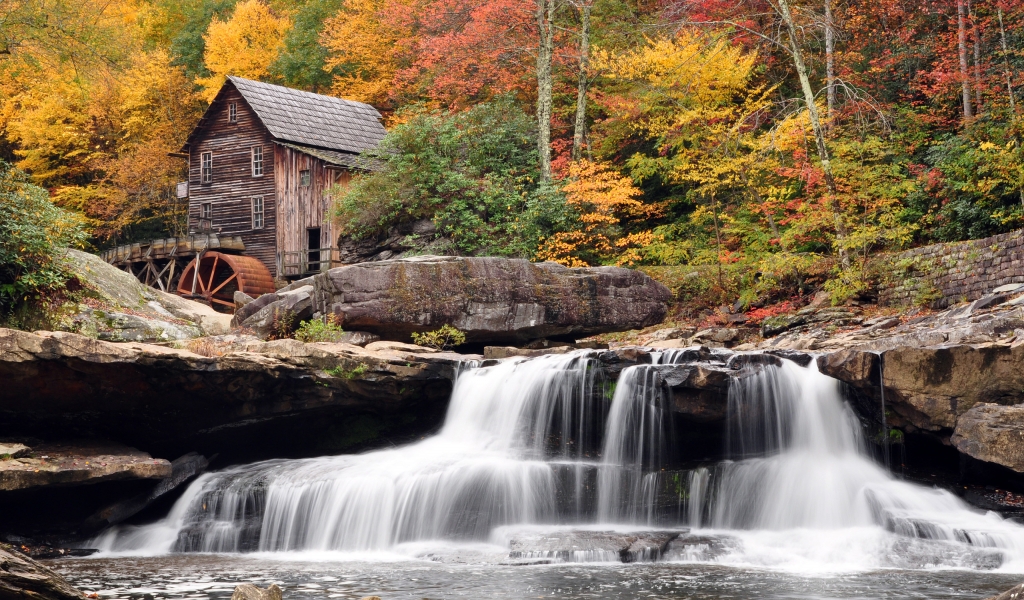 Autumn Mill for 1024 x 600 widescreen resolution