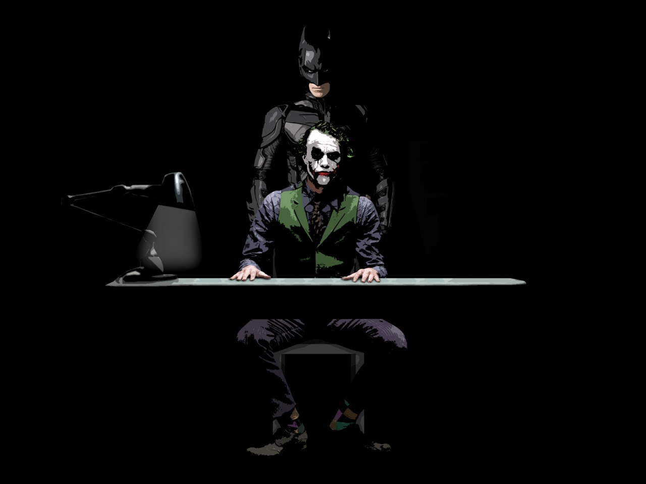 Batman and Joker Sketch for 1280 x 960 resolution