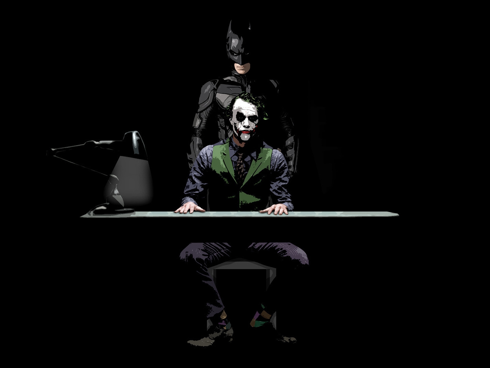 Batman and Joker Sketch for 1600 x 1200 resolution