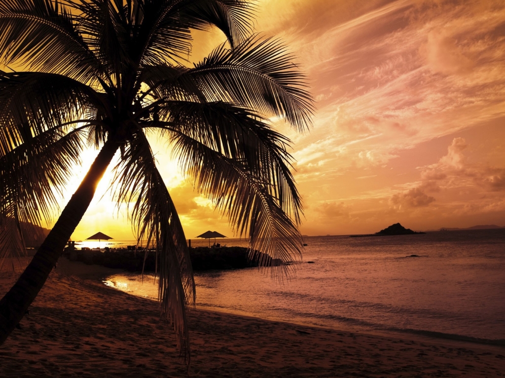 Beach Sunset for 1024 x 768 resolution