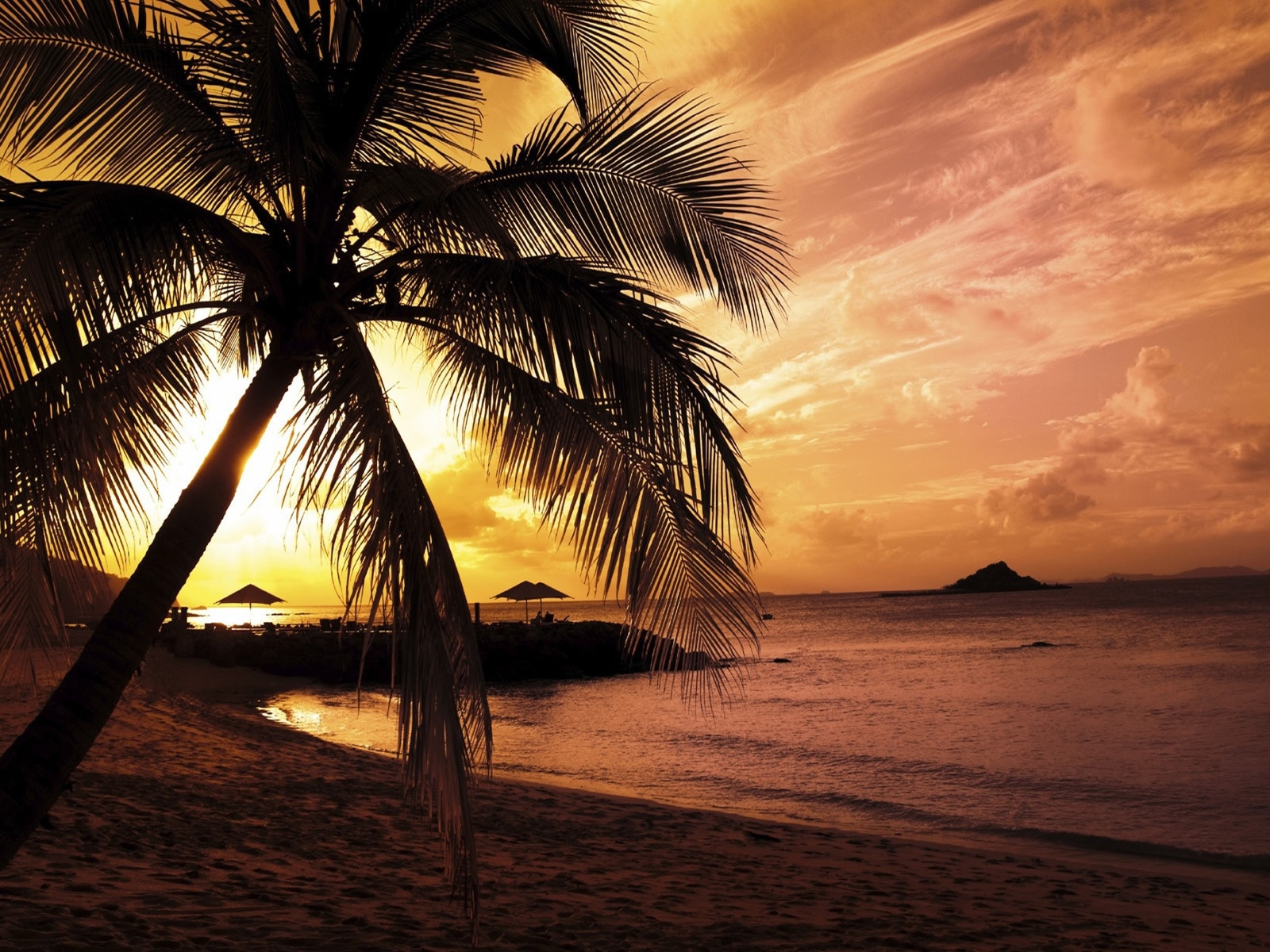 Beach Sunset for 1600 x 1200 resolution