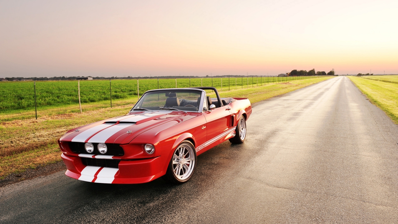 Beautiful Shelby GT 500 Convertible for 1280 x 720 HDTV 720p resolution