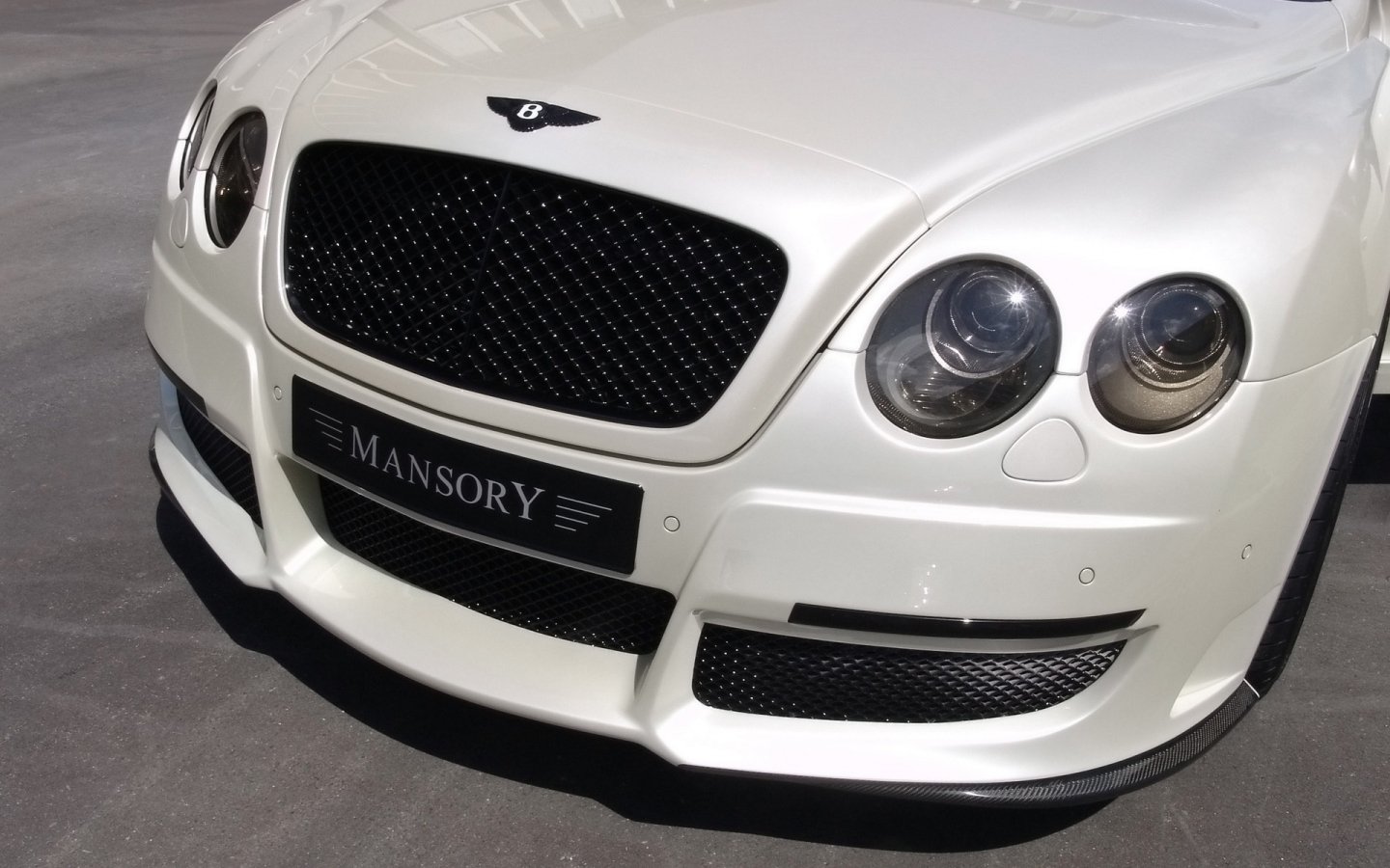Bentley Continental GT Pearl White 2008 for 1440 x 900 widescreen resolution