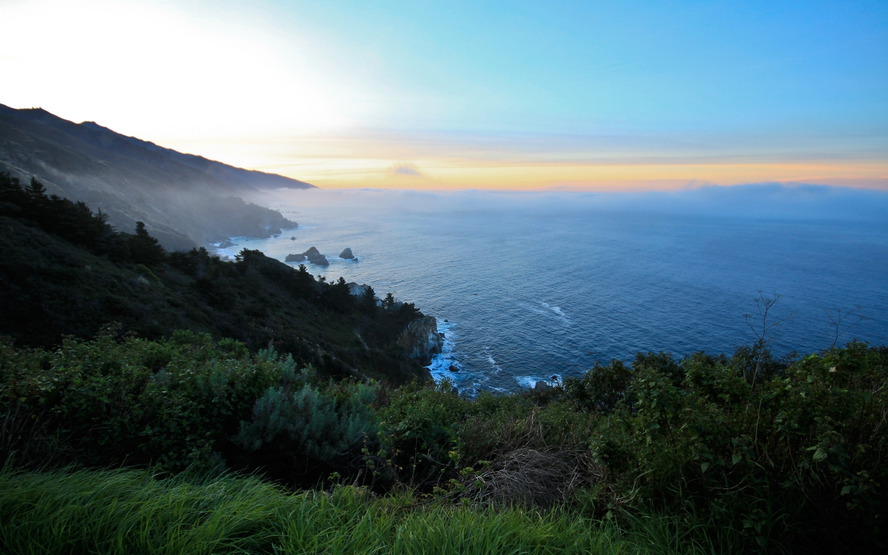 Big Sur Sunrise for 1280 x 800 widescreen resolution