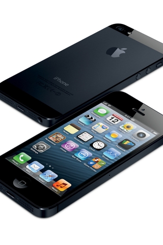 Black iPhone 5 for 320 x 480 iPhone resolution