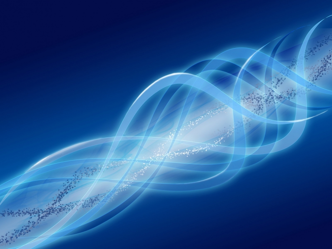 Blue Abstract Curves for 1152 x 864 resolution