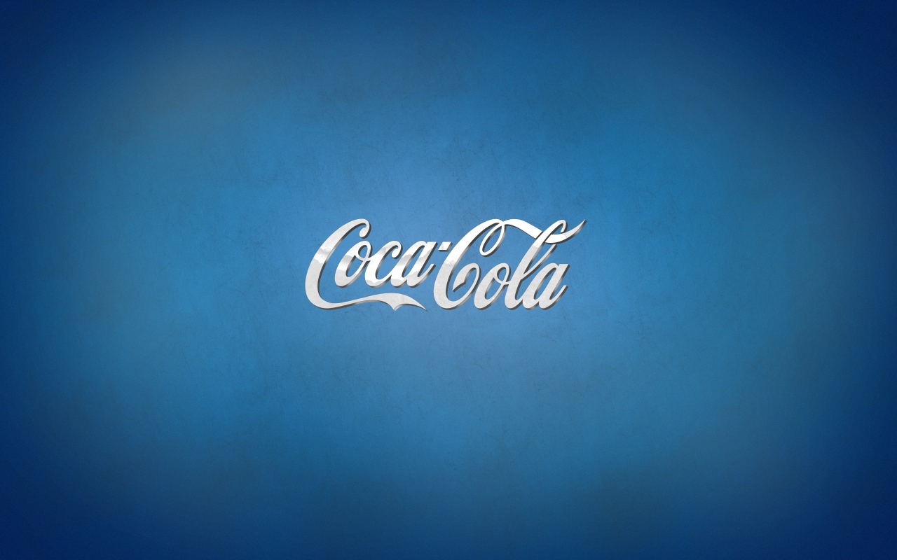 Blue Coca Cola for 1280 x 800 widescreen resolution