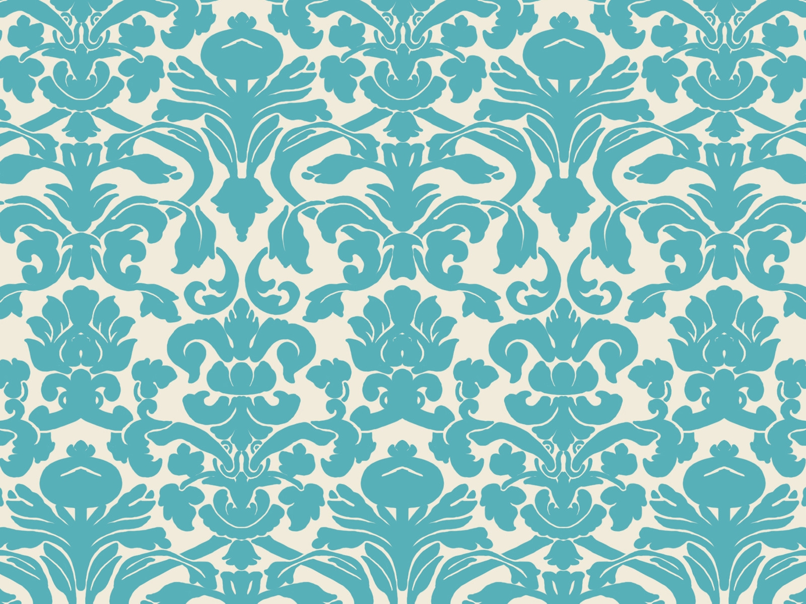 Blue Damask for 1600 x 1200 resolution