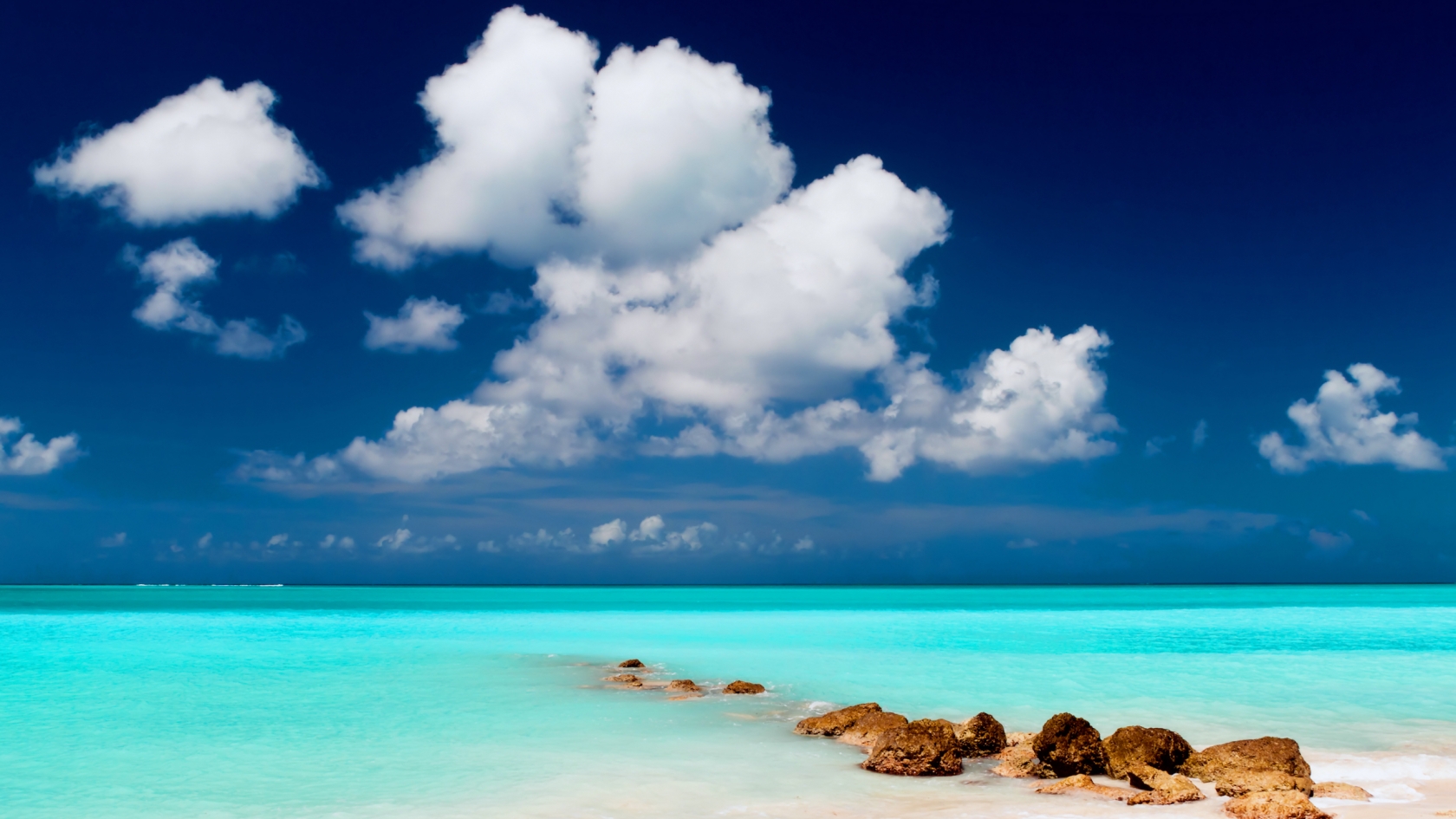 Blue Sea Landscape for 1680 x 945 HDTV resolution