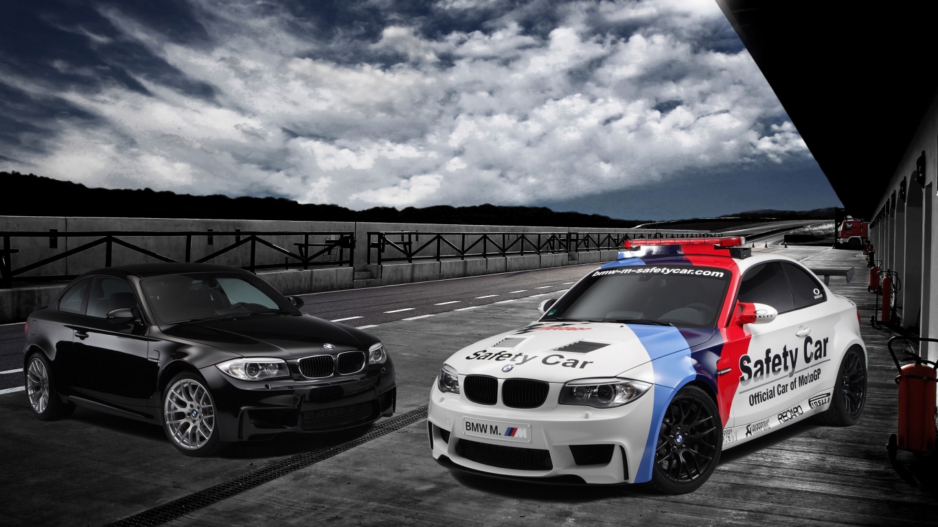 BMW 1 Series M Coupe Safety Car for 1366 x 768 HDTV resolution