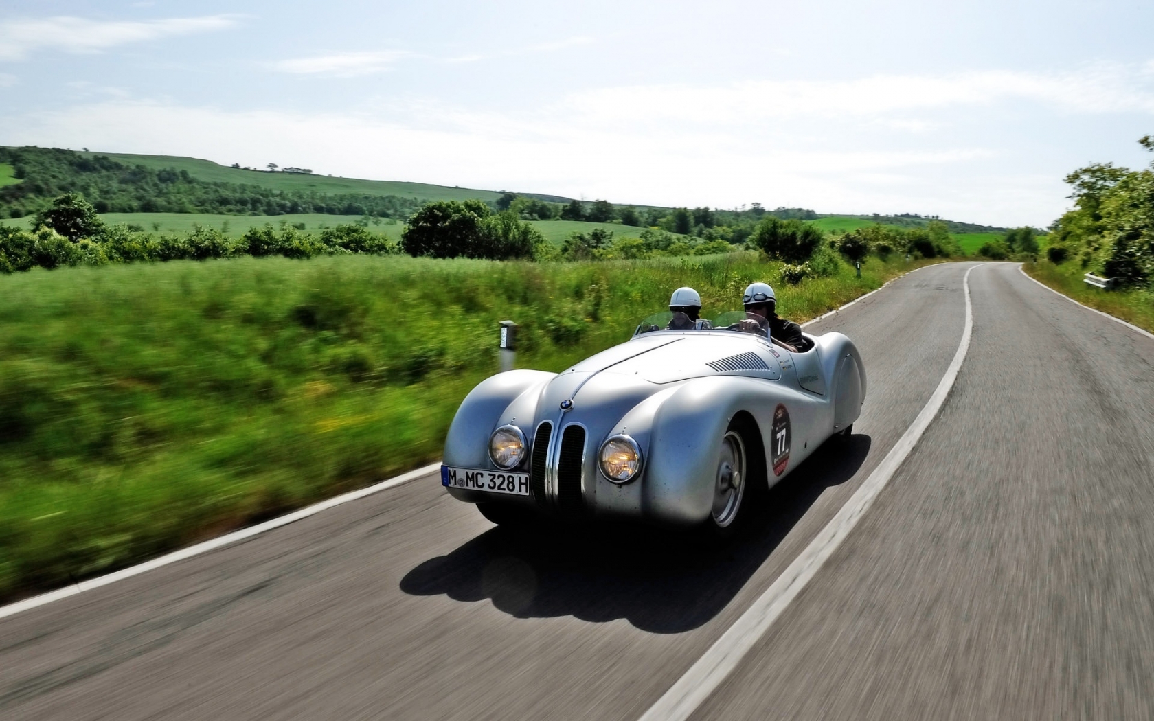 BMW 328 Mille Miglia Silver for 1680 x 1050 widescreen resolution
