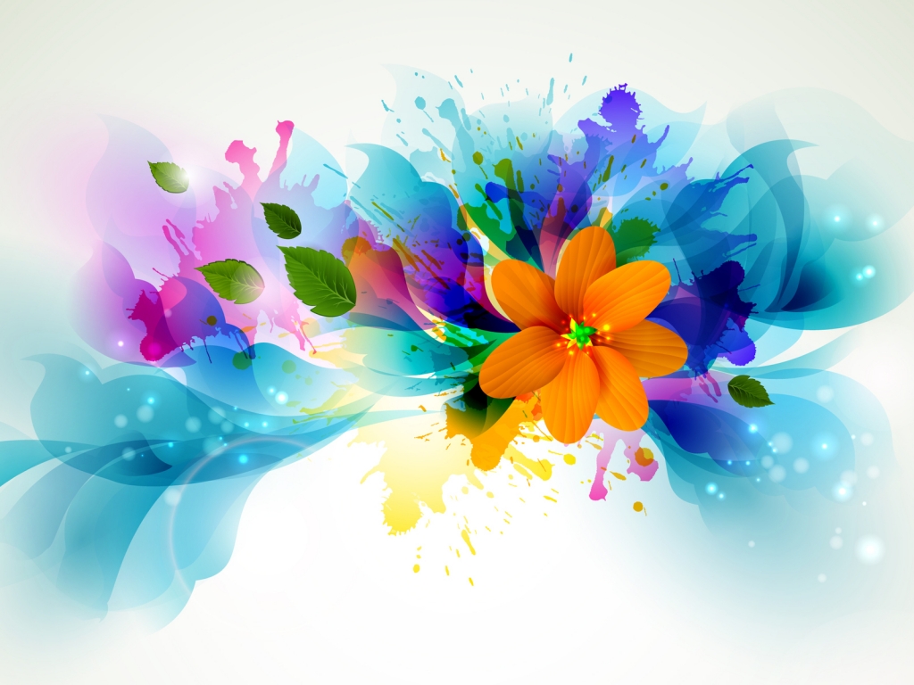 Bright Flowers for 1024 x 768 resolution