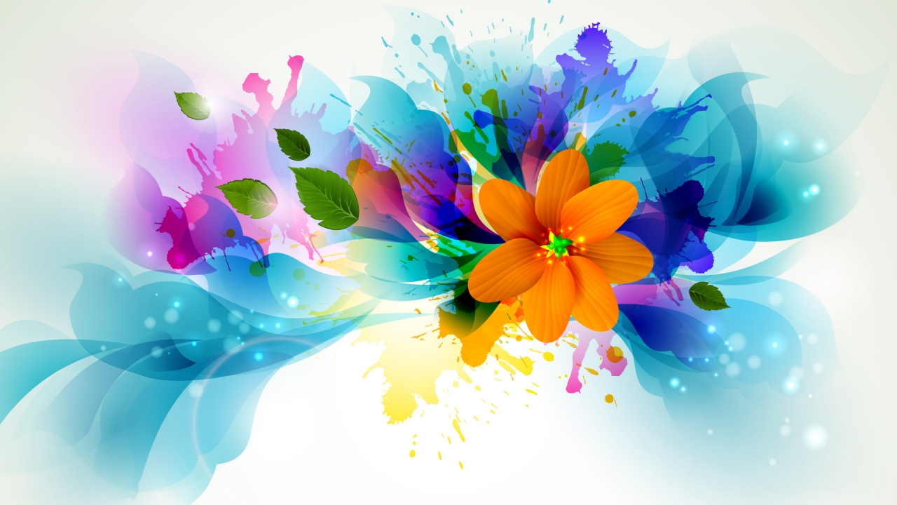 Bright Flowers for 1280 x 720 HDTV 720p resolution