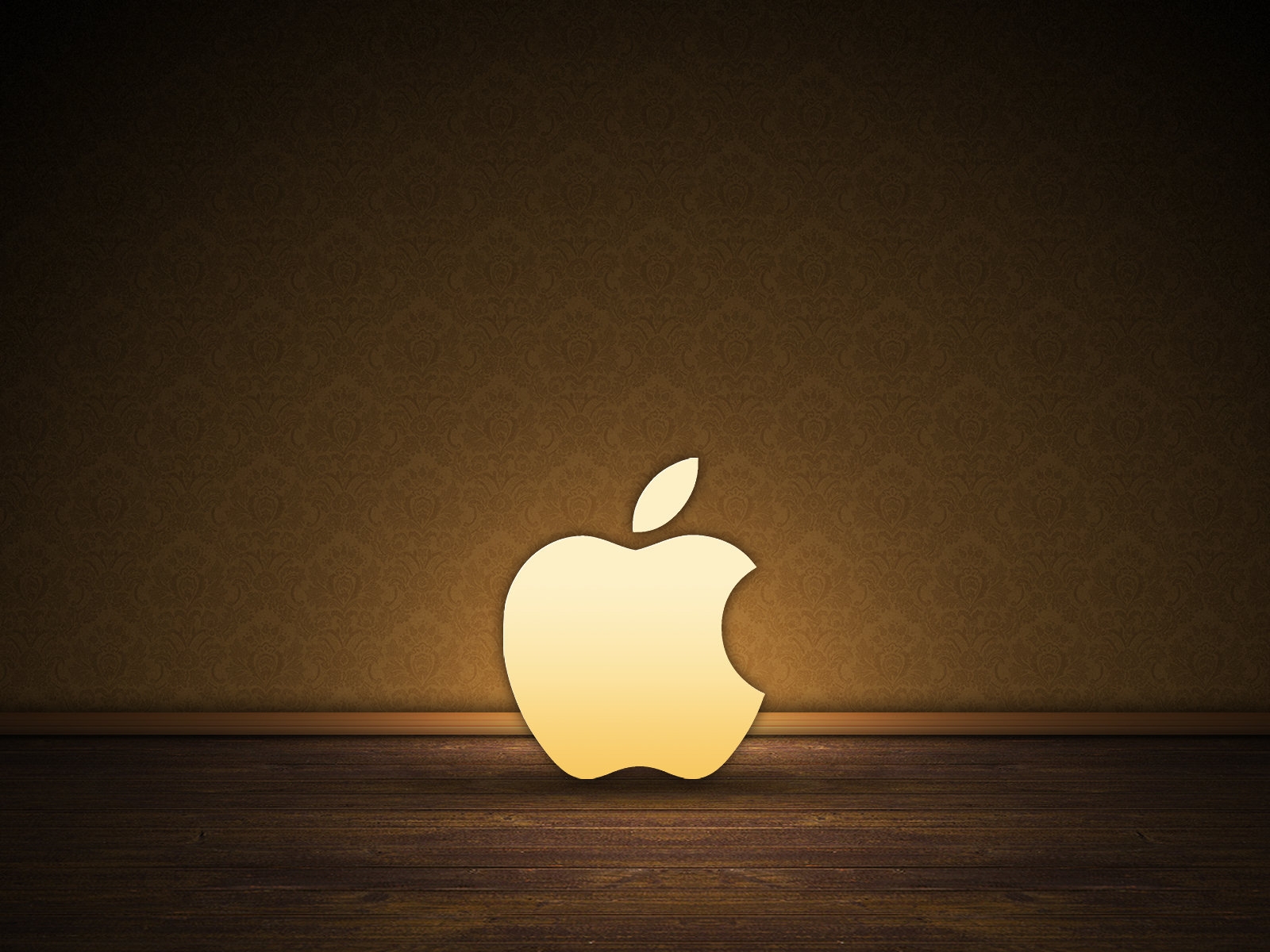 Brown Apple logo for 1600 x 1200 resolution