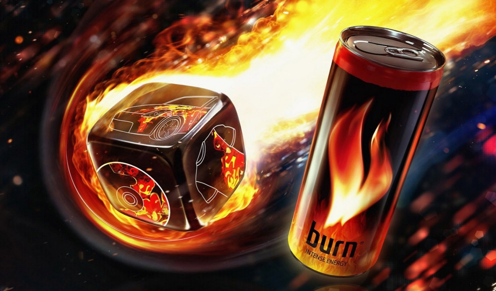 Burn Energy Drink for 1024 x 600 widescreen resolution