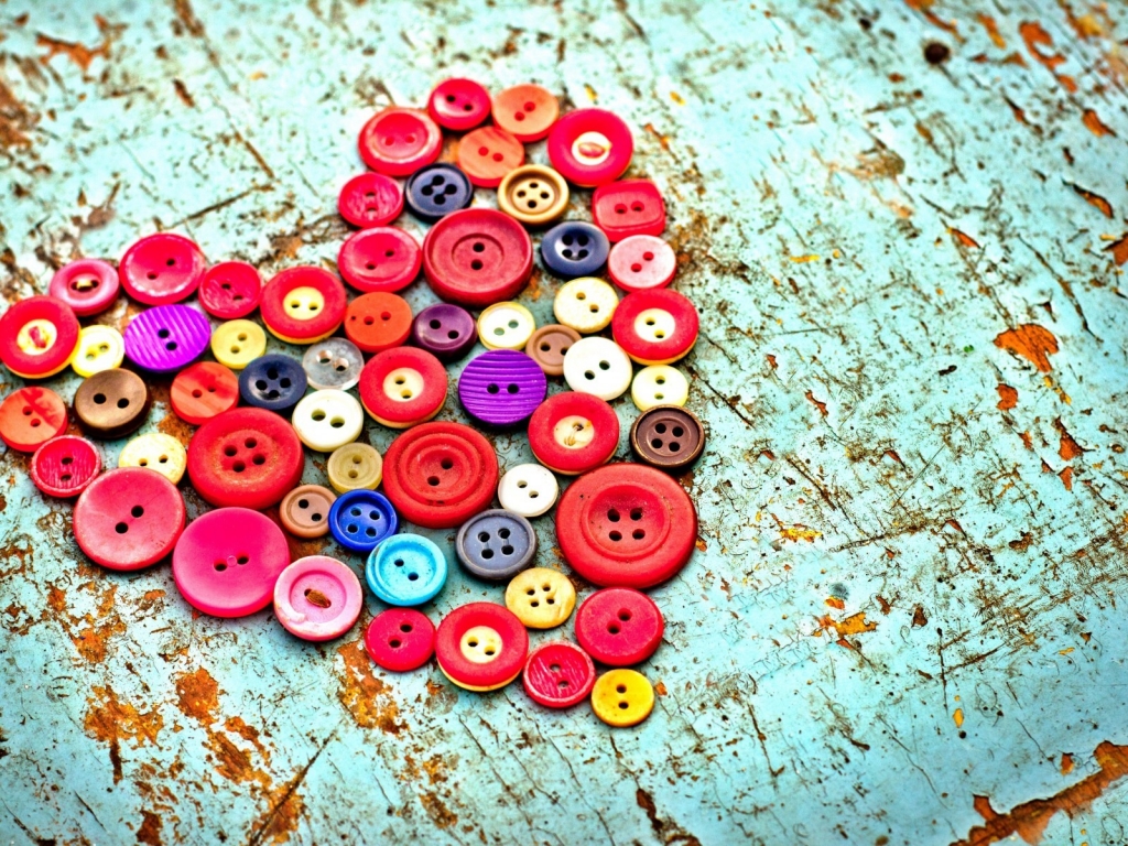 Buttons Heart for 1024 x 768 resolution