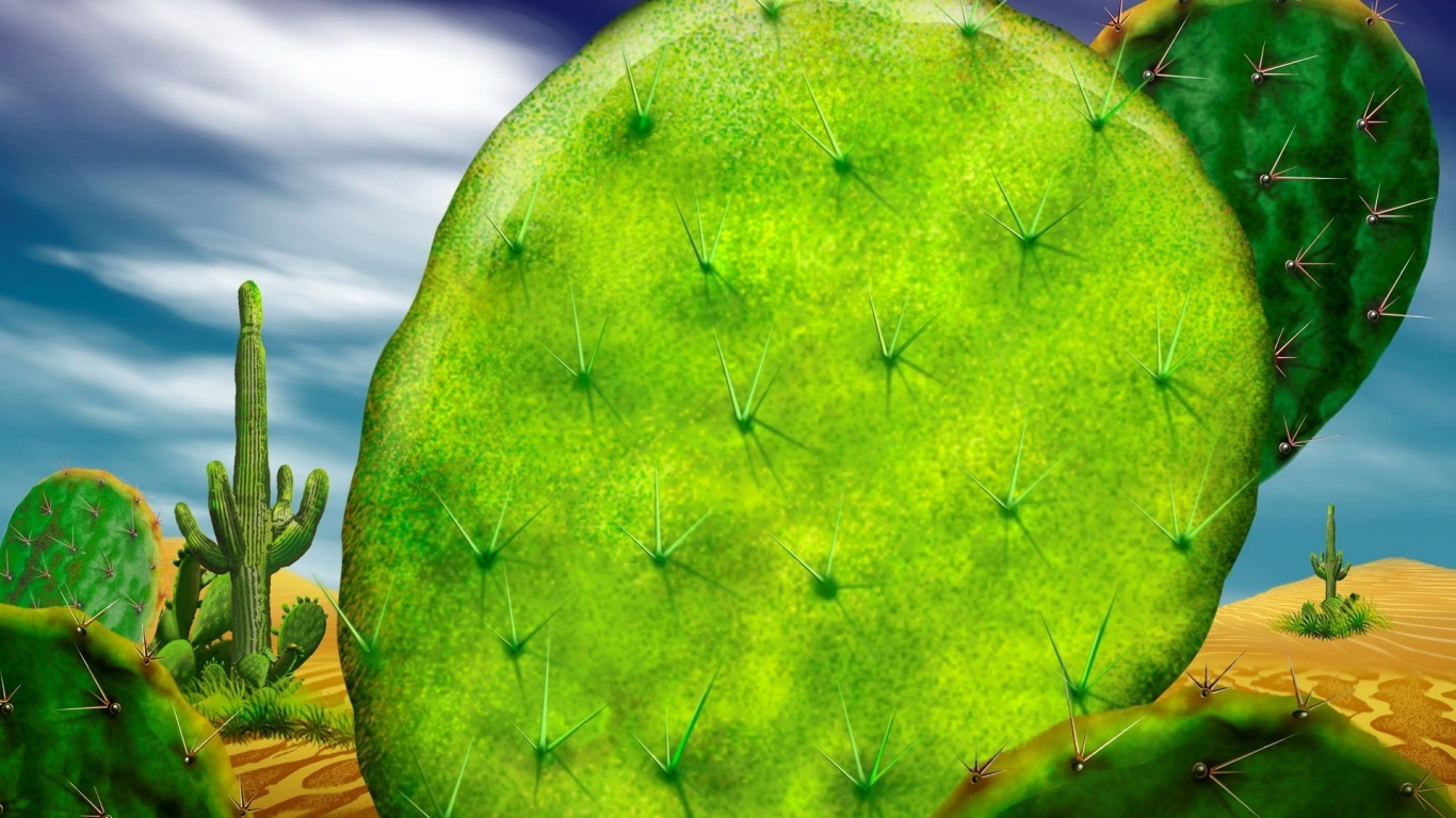 Cactus for 1366 x 768 HDTV resolution