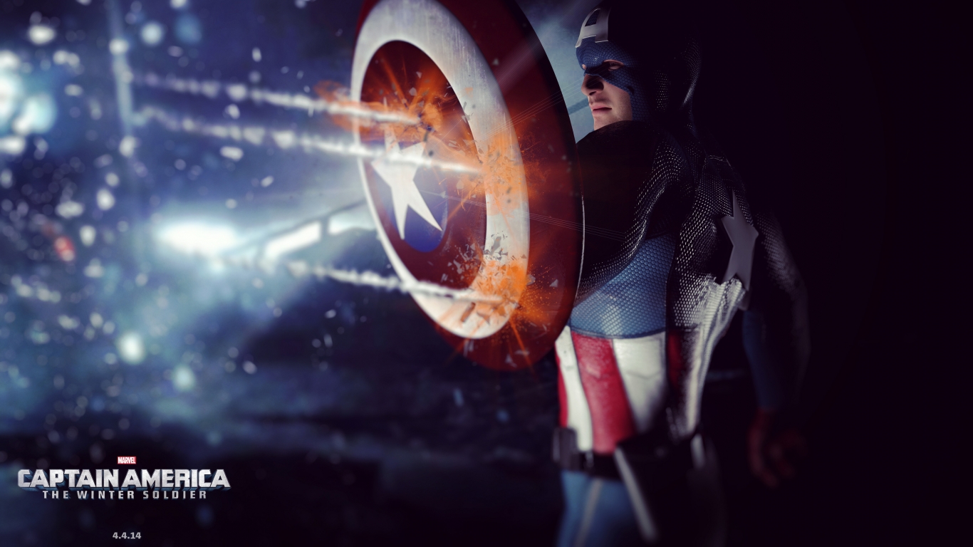 Captain America 2014 for 1366 x 768 HDTV resolution