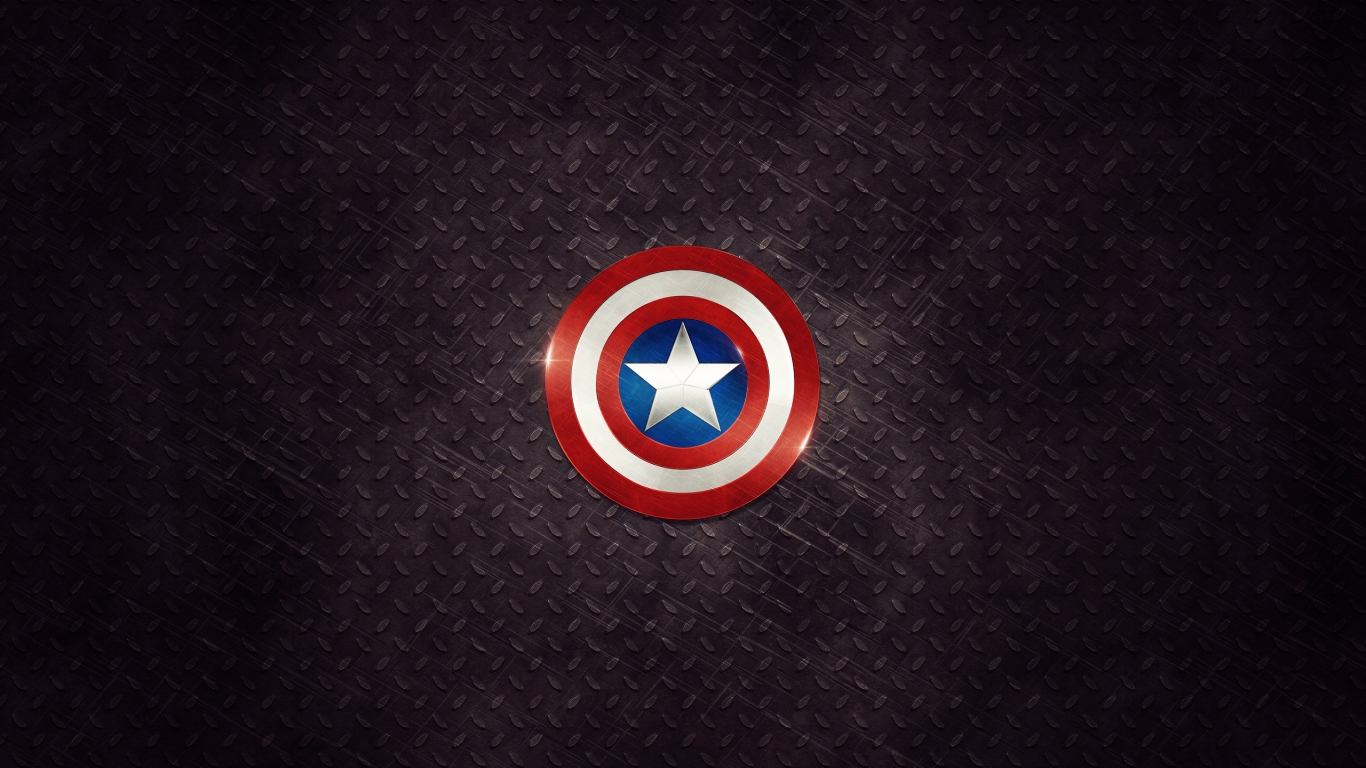 Captain America Logo for 1366 x 768 HDTV resolution