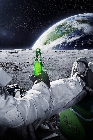 Carlsberg Beer in Space for 320 x 480 iPhone resolution