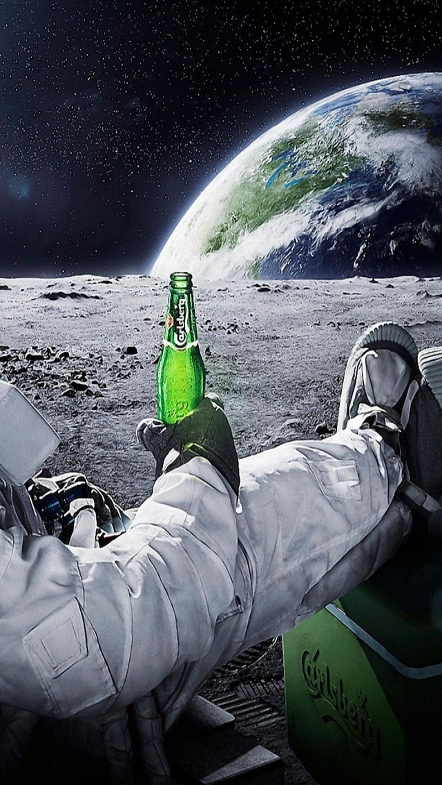 Carlsberg Beer in Space for 640 x 1136 iPhone 5 resolution