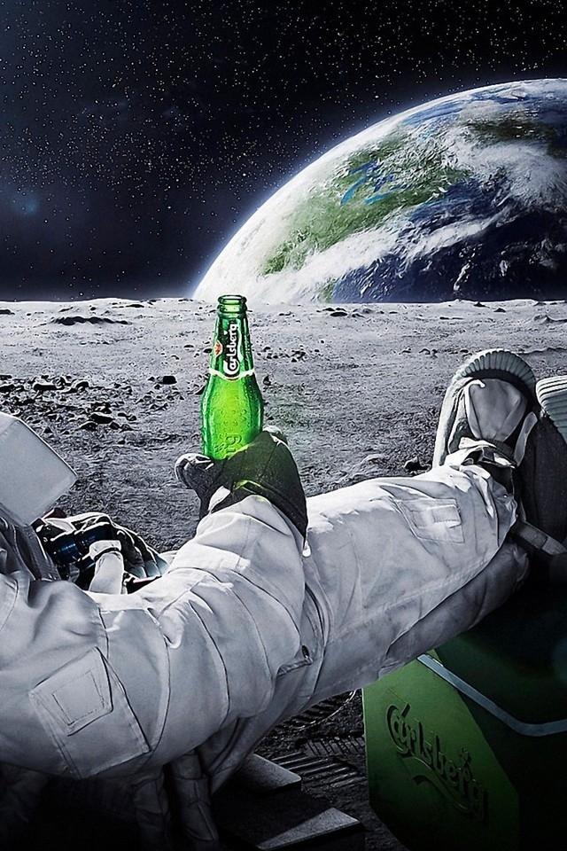 Carlsberg Beer in Space for 640 x 960 iPhone 4 resolution