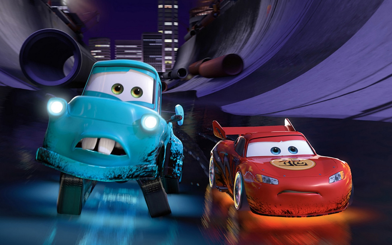 Cars 2 Lightning McQueen and Mater for 1280 x 800 widescreen resolution