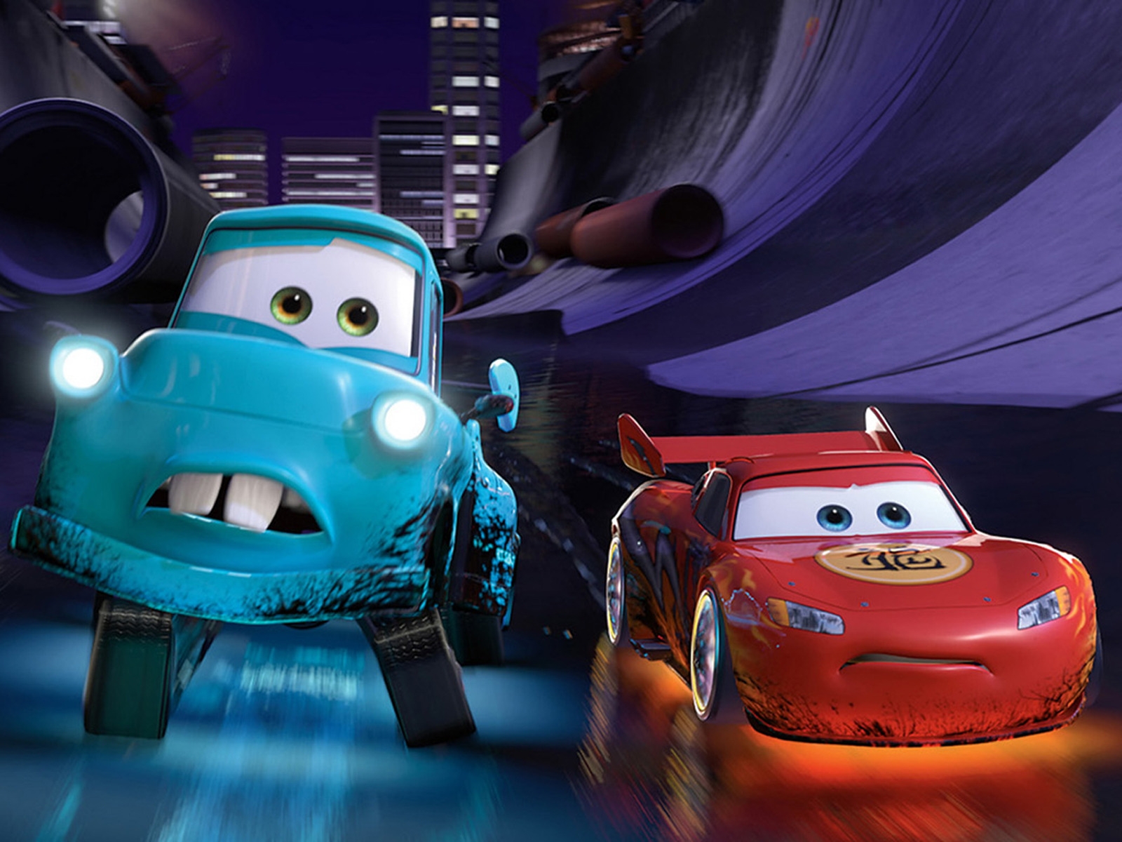 Cars 2 Lightning McQueen and Mater for 1600 x 1200 resolution