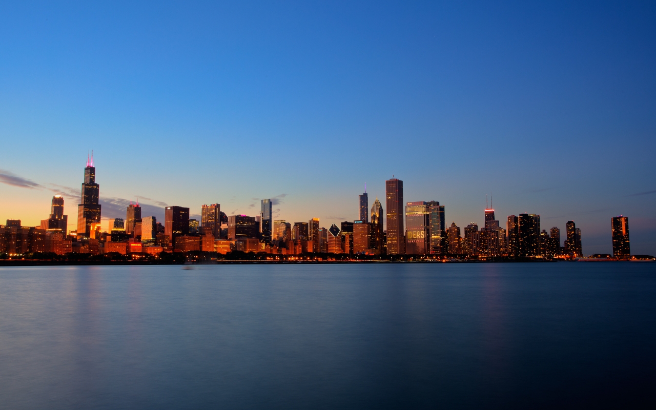 Chicago Skyline for 1280 x 800 widescreen resolution
