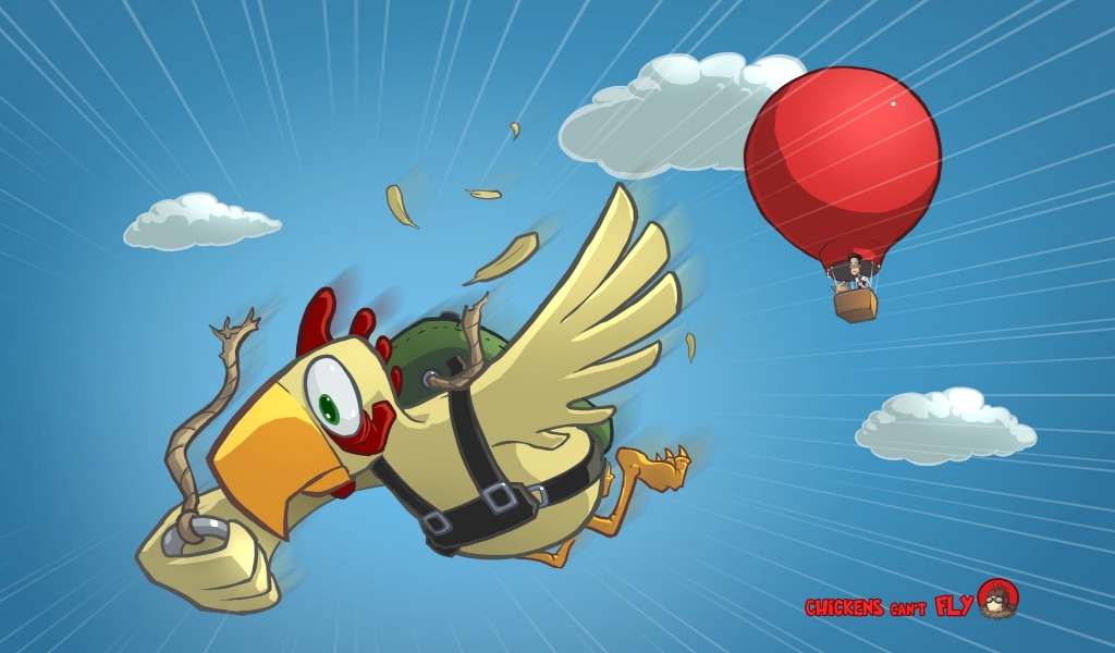 Chickens Cant Fly for 1024 x 600 widescreen resolution