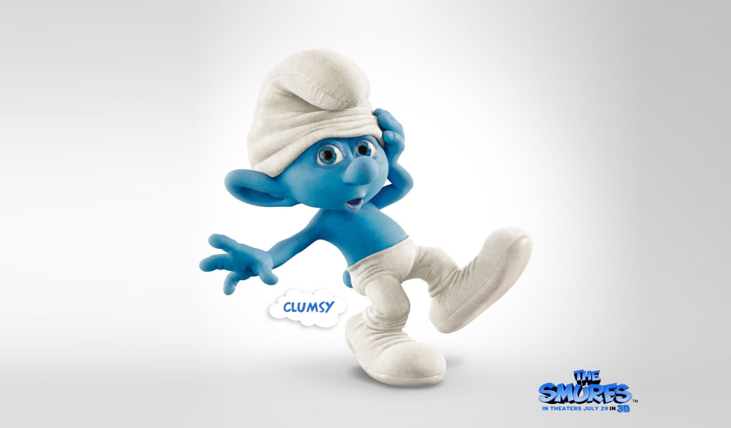 Clumsy Smurfs 2 for 1024 x 600 widescreen resolution