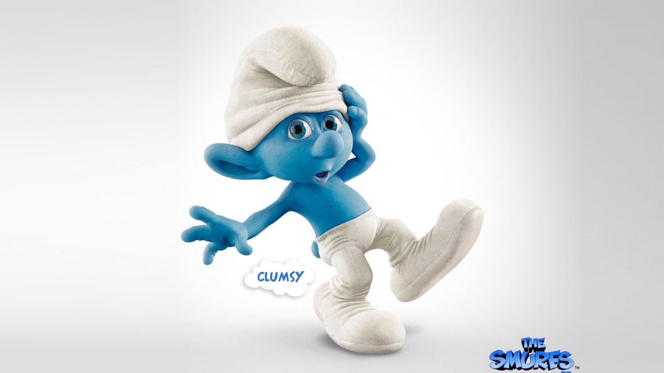 Clumsy Smurfs 2 for 1366 x 768 HDTV resolution