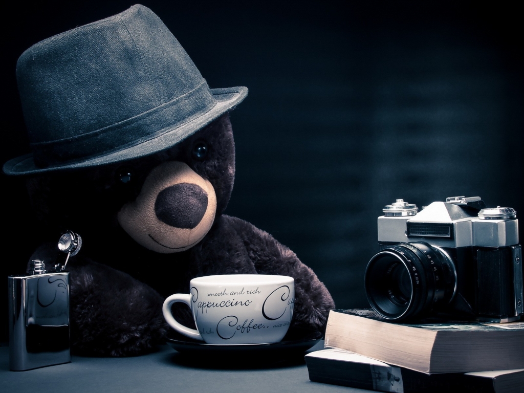Coffee Time for Teddy Bear for 1024 x 768 resolution