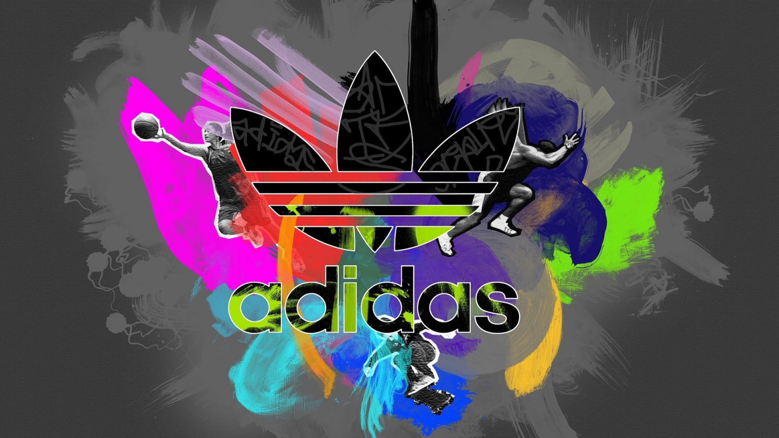 Colorful Adidas Logo for 1536 x 864 HDTV resolution