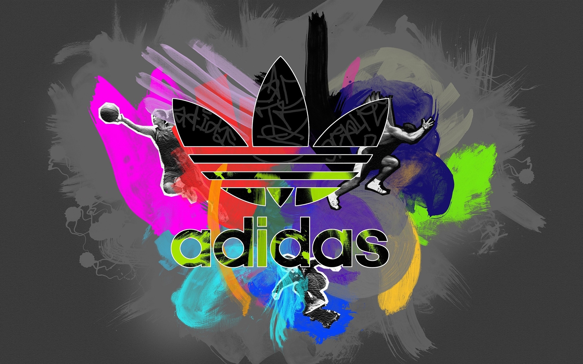 Colorful Adidas Logo for 1920 x 1200 widescreen resolution