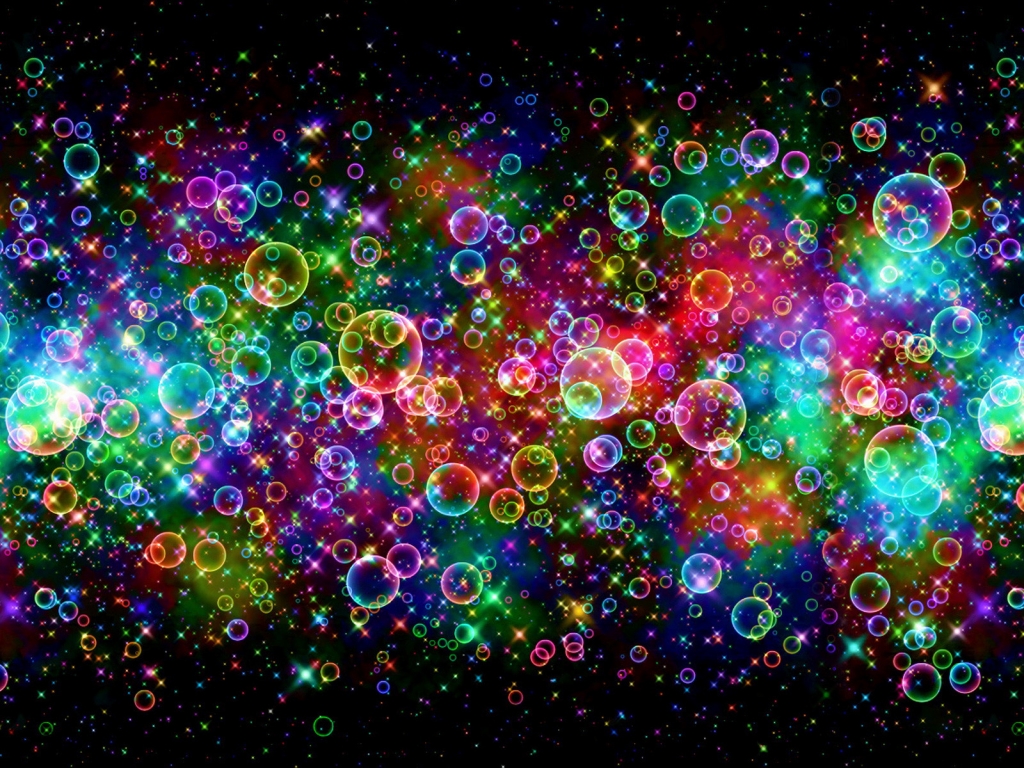 Colorful Bubbles for 1024 x 768 resolution